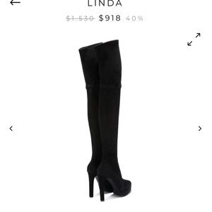 Casadei Sued over the knee boots.